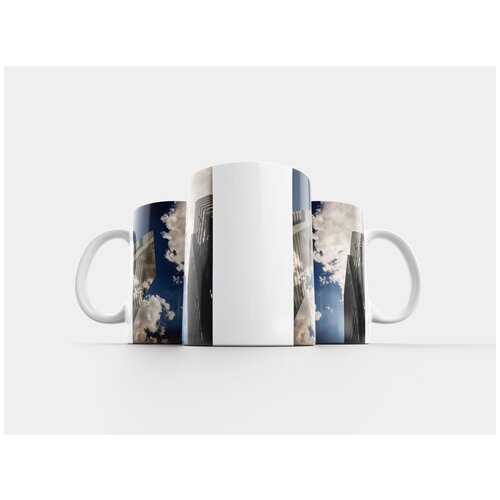 фото Кружка "облачность, здания, минималист" 320 мл lotsprints