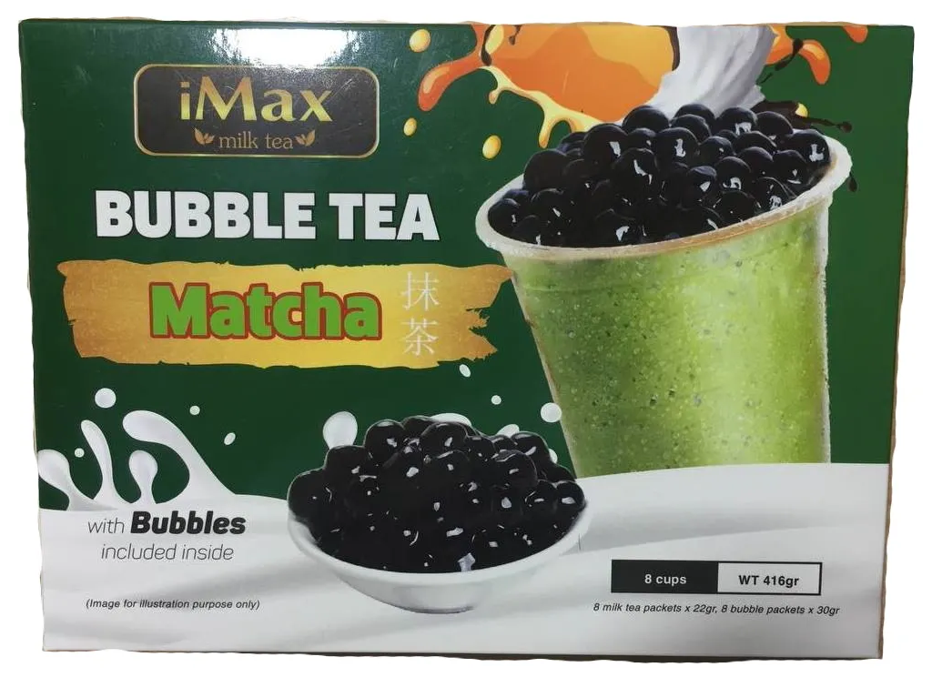 Вьетнамский Бабл Ти Bubble Tea со вкусом матча iMax, 8 порций, 416 г - фотография № 4