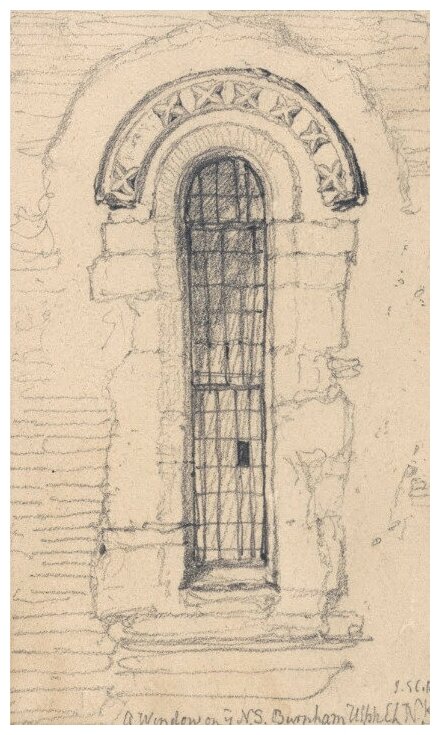 Репродукция на холсте Окно на северной стороне церкви Бернхэм Ульф, Норфолк Котман Джон Селл 40см. x 68см.