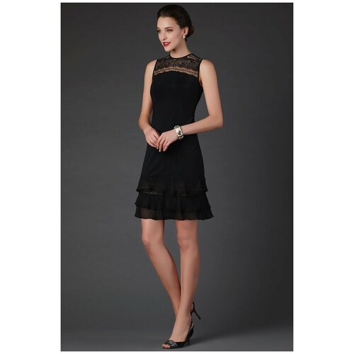 Платье Арт-Деко, размер 44, черный платье арт деко размер 44 черный