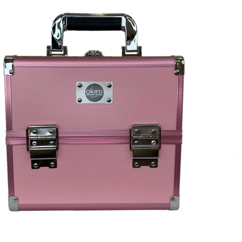 Бьюти кейс для косметики OKIRO CWB 5350 розовый /чемоданчик для косметики / органайзер для бижутерии/ бьюти бокс для мастера