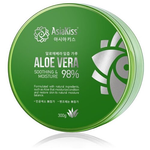 AsiaKiss Алоэ гель увлажняющий и успокаивающий для лица и тела AsiaKiss Soothing Gel Aloe Vera, 300 г asiakiss алоэ гель увлажняющий и успокаивающий для лица и тела asiakiss soothing gel aloe vera 300 г