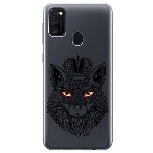 фото Ультратонкий силиконовый чехол-накладка для samsung galaxy m21 с 3d принтом "fox queen" gosso