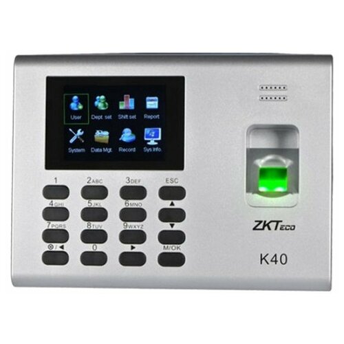 K40 Биометрический терминал учета рабочего времени. терминал zkteco kf160 учета рабочего времени и контроля доступа