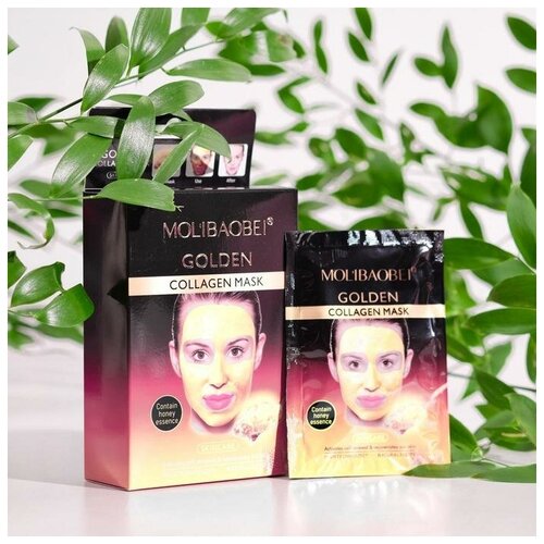 фото Коллагеновая маска с мёдом и частицами золота, набор 10 шт., 20 г mikimarket