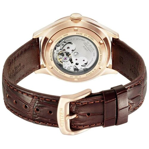 наручные часы citizen automatic коричневый Наручные часы CITIZEN Automatic, коричневый, белый