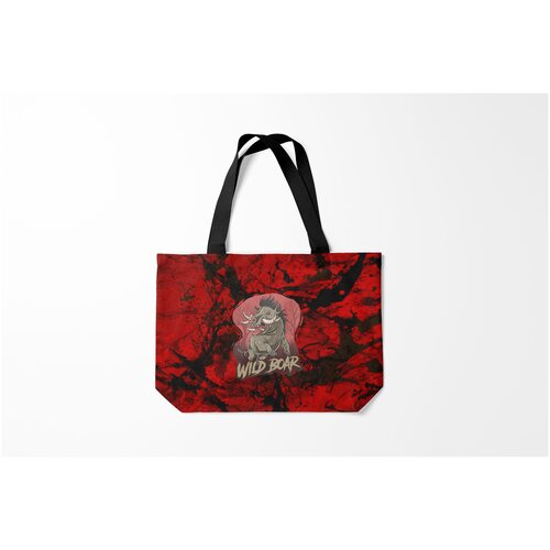 фото Сумка-шоппер / 46х35 см / праздники / хэллоуин дикий кабан burnettie