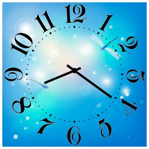 фото Svs настенные часы svs 4002782 блики на голубом