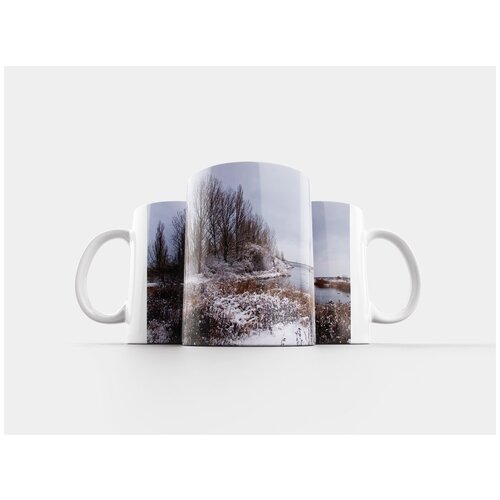 фото Кружка "зимний пейзаж, зима, снег" 320 мл lotsprints