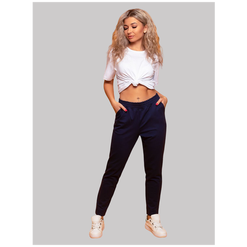 фото Женские брюки повседневные диана чернильный 56 футер brosko