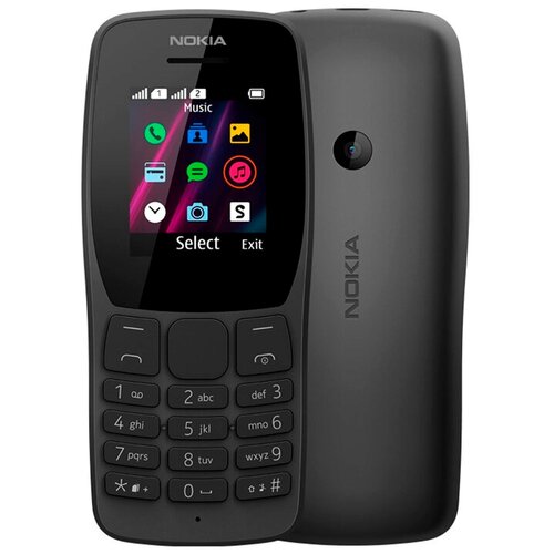 Nokia 110 2019, 2 SIM, черный