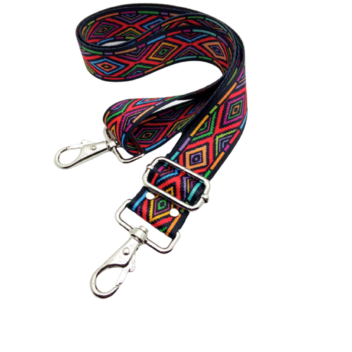 фото Ремень для сумки плечевой amirant, регулируемый, с принтом, красные ромбы