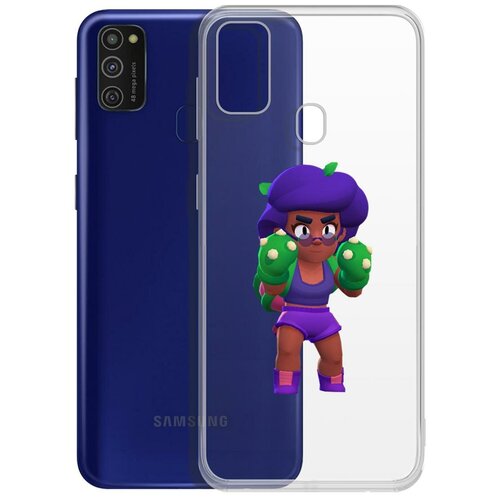 фото Чехол-накладка clear case brawl stars-роза для samsung galaxy m21/m30s (m215/m307) krutoff group