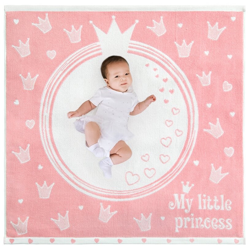 Детское махровое полотенце LOVEME "My little princess" 100х100см - фотография № 6