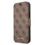 Guess для iPhone 12/12 Pro (6.1) чехол PU 4G collection Booktype Brown/Black - изображение