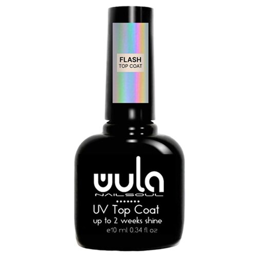 WULA Верхнее покрытие Flash Top Coat, прозрачный, 10 мл sofiprofi верхнее покрытие reflective top coat gold 10 мл