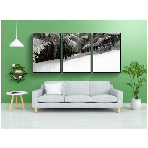 фото Набор модулных постеров для интерьера "зима, место действия, гора" 60x90 см. в тубусе, без рамки lotsprints