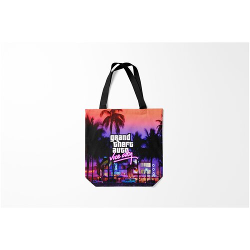 фото Сумка-шоппер / 40х40 см / геймерам / gta grand theft auto vice city burnettie
