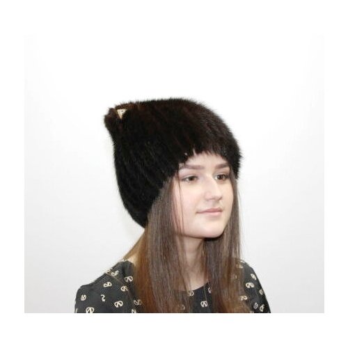 Шапка Мария, демисезон/зима, подкладка, утепленная, размер 54 - 58, коричневый