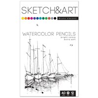 Скетч карандаши акварельные "SKETCH&ART" 12 ЦВ. в металлической коробке - 30-0044