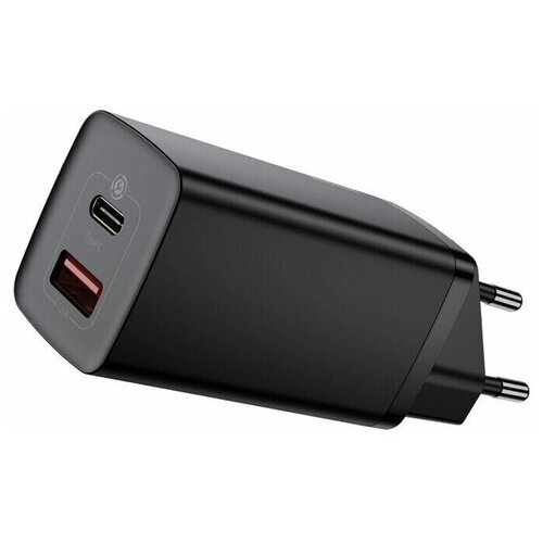 фото Сетевое зарядное устройство baseus gan2 lite quick charger c+u 65w eu (ccgan2l-b01) чёрное