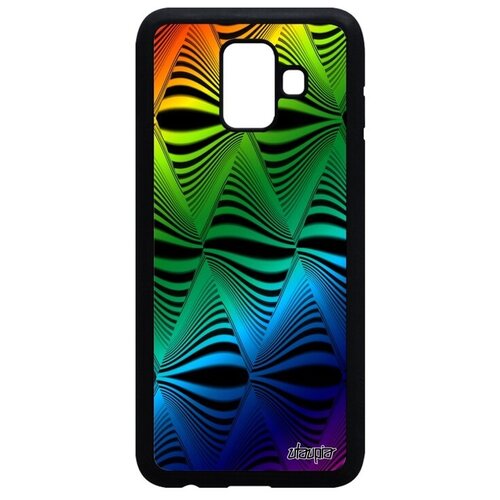 фото Красивый чехол на смартфон // samsung galaxy a6 2018 // "иллюзия волны" преломление кружение, utaupia, цветной