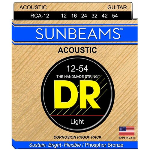 Струны для акустической гитары DR String Sunbeam RCA-12