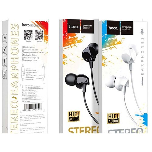 Гарнитура 3.5mm HOCO M60 Perfect sound universal earphones with mic черный наушники hoco m60 black