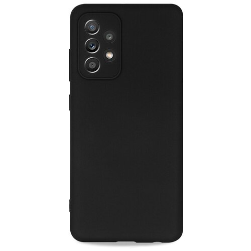 Чехол для Samsung Galaxy A52 противоударный матовый (Самсунг А52) с защитой камеры, Черный