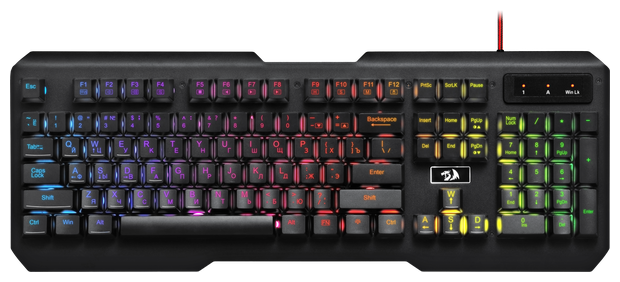 Клавиатура проводная Defender, Redragon, Centaur 2, подсветка RGB, мембранная, USB, цвет: чёрный