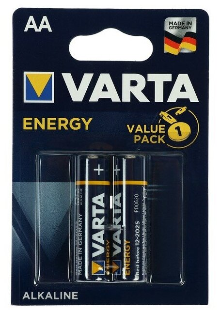 Батарейка Varta 04106229412 BL2 Alkaline 1.5V (4106) (2/40/200) - фото №3