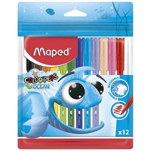 Фломастеры Maped Color'peps ocean 12 цветов 733545