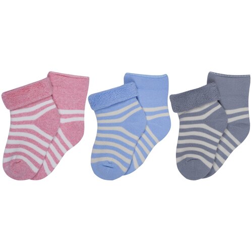 Комплект из 3 пар детских махровых носков RuSocks (Орудьевский трикотаж) микс 4, размер 8-9
