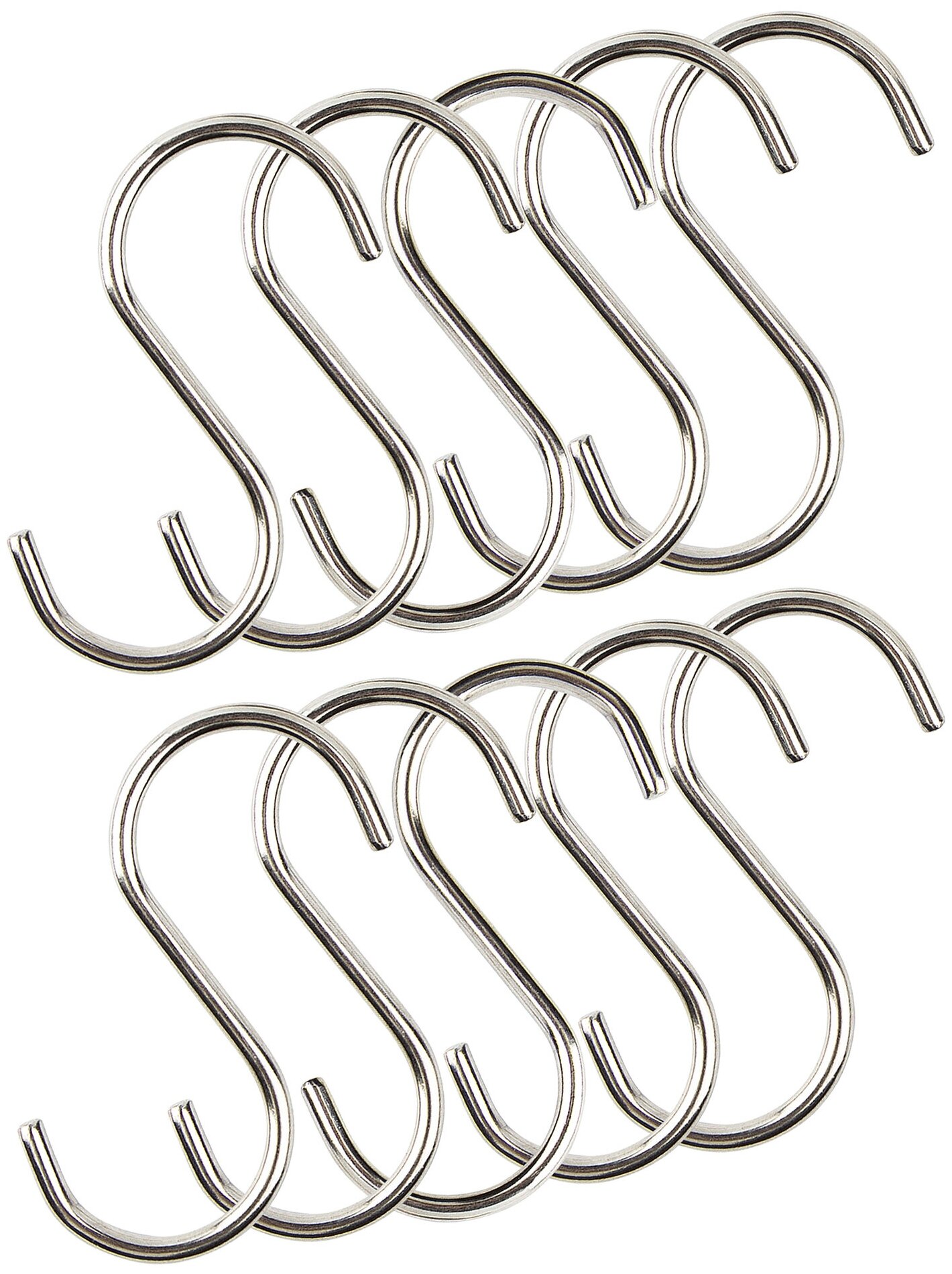 Крючки для рейлинга BAUHAUS 10 шт. Крючки для штанги Металлические крючки для кухни и ванной