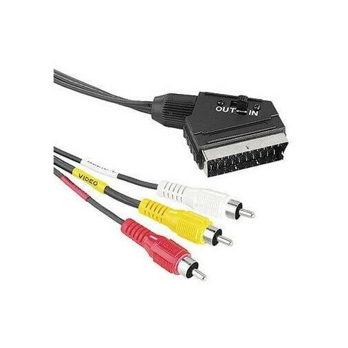 Hama Video Connecting Cable Scart Male Plug - 3 RCA Male Plugs, 1.5 m 1,5 m SCART (21-pin) 3 x RCA Черный 00043178