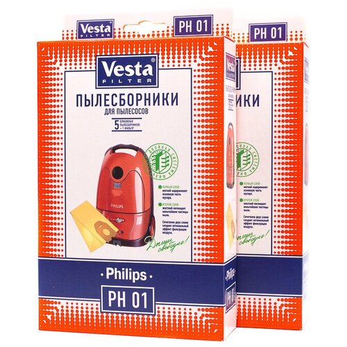 vesta filter mx 09 xl pack комплект пылесборников 10 шт 2 фильтра Vesta filter PH 01 Xl-Pack комплект пылесборников, 10 шт +2 фильтра