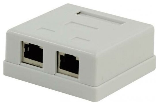 Розетка STP кат.5e внешняя 2 порта RJ-45 5bites LY-SB11