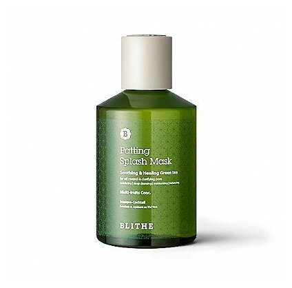 Blithe Жидкая восстанавливающая и заживляющая сплеш-маска Patting Splash Mask Soothing & Healing Green Tea 150мл, против воспалений