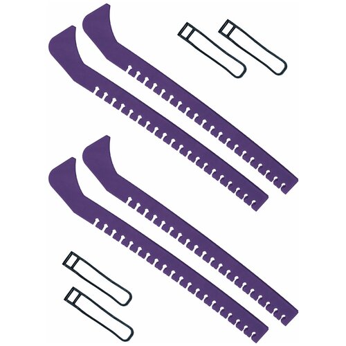 Набор зимний: Чехлы для коньков на лезвия универсальные фиолетовые набор 2 шт.