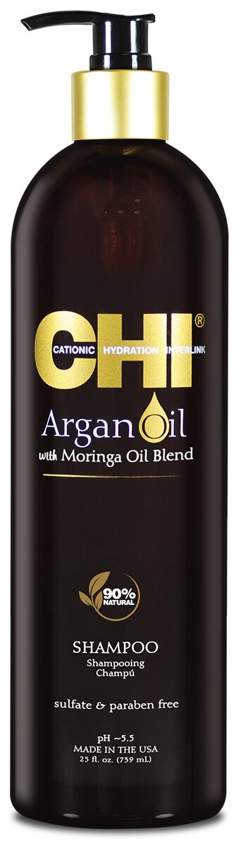 CHI шампунь Argan Oil Plus Moringa Oil, 739 мл