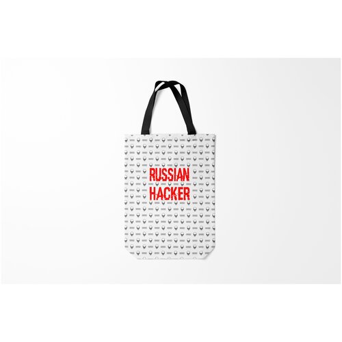 фото Сумка-шоппер / 31х42 см / программисты / принты для программистов russian hacker burnettie