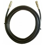 Антенный телевизионный удлинитель - коаксиальный кабель ТАУ 15 м черный. Длина кабеля 15 метров, разъемы 9,5 TV(male, female) - изображение