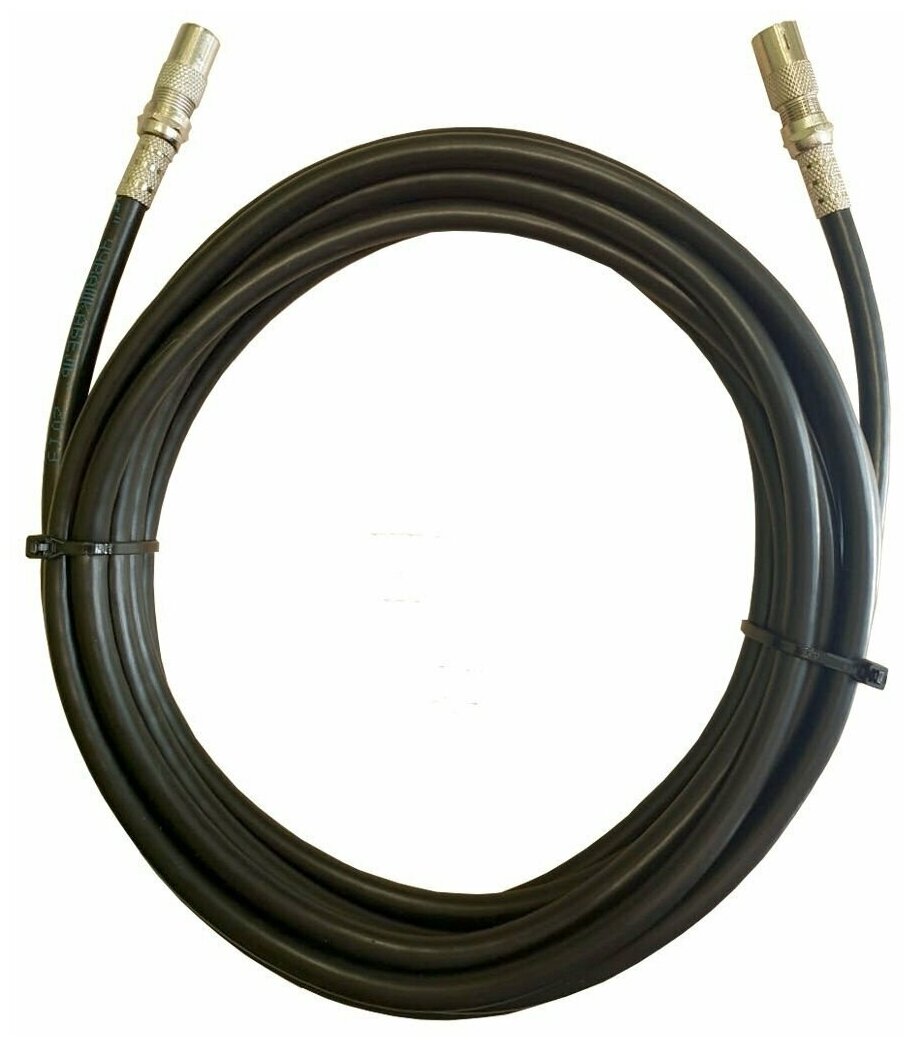 Антенный телевизионный удлинитель - коаксиальный кабель ТАУ 15 м черный. Длина кабеля 15 метров разъемы 95 TV(male female)