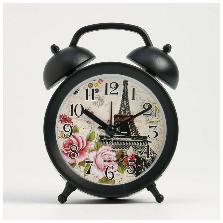 фото Будильник "Париж", дискретный ход, 12.5 х 8 х 3.5 см