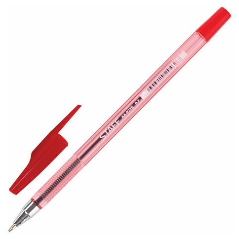 Ручка шариковая STAFF AA-927, красная, корпус тонированный, хромир. детали, 0,7 мм, линия 0,35 мм, 50 шт