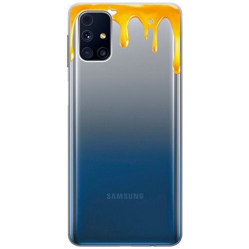 фото Силиконовый чехол на samsung galaxy m31s / самсунг м31 эс с 3d принтом "honey" прозрачный gosso