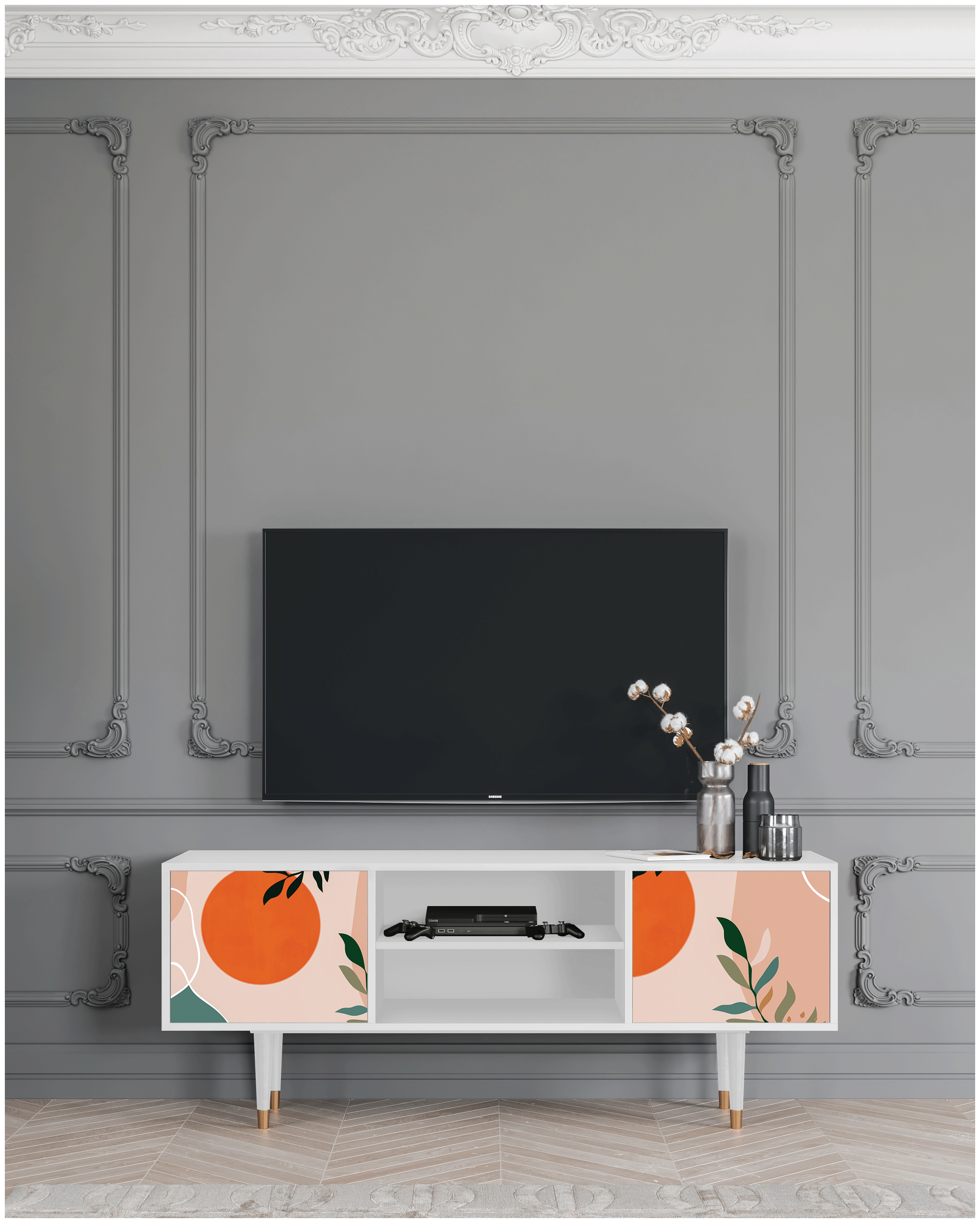 ТВ-Тумба - STORYZ - T2 Artwork, 170 x 69 x 48 см, Белый