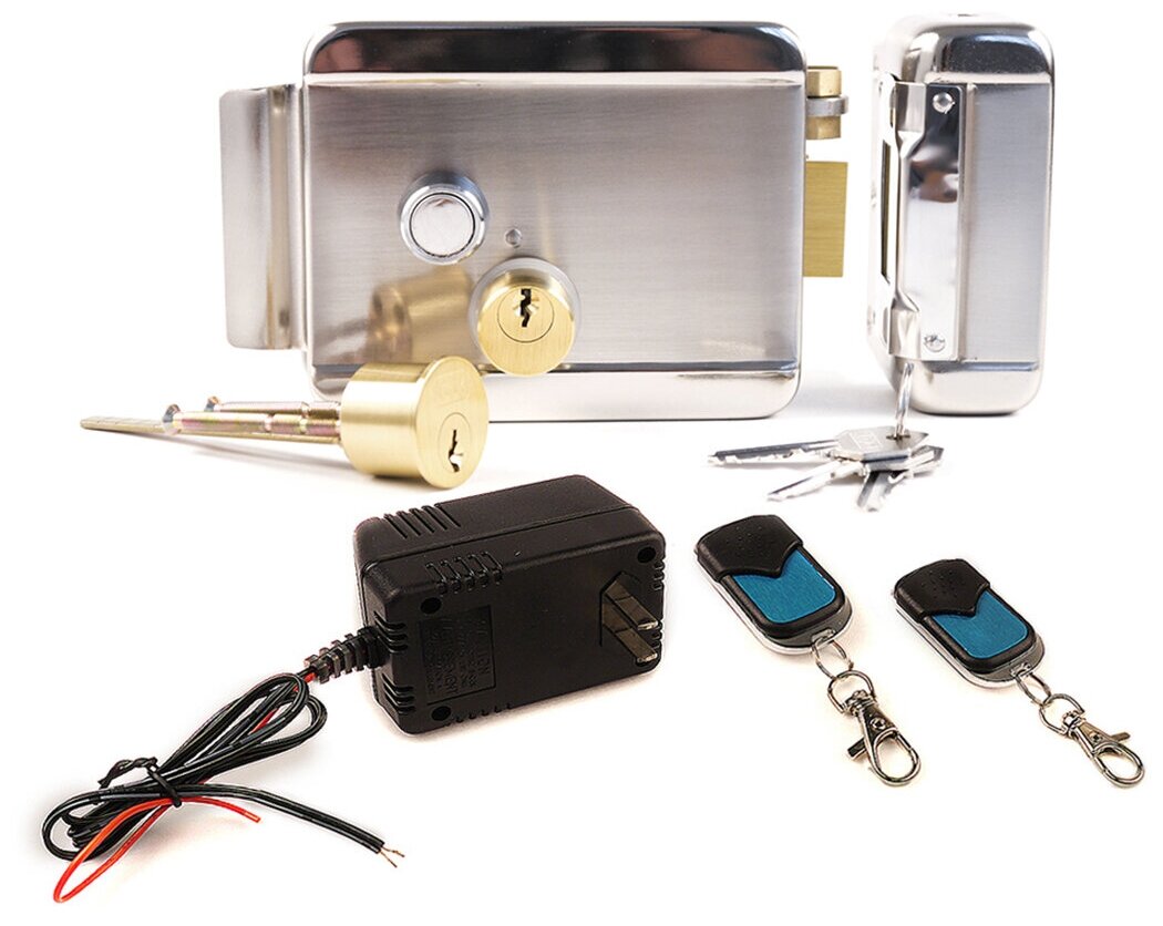 Комплект Leader Lock - инфинити - замок для калитки электромеханический (электромеханический замок на пульте) в подарочной упаковке