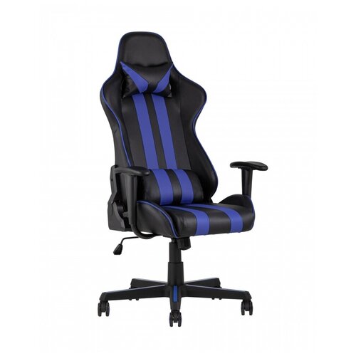 фото Игровое кресло stool group компьютерное topchairs camaro синее геймерское