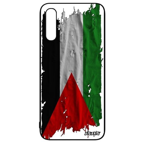 фото Качественный чехол на мобильный // samsung galaxy a50 // "флаг палестины на ткани" патриот стиль, utaupia, белый